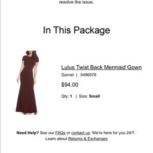 lulus twist back mermaid gown